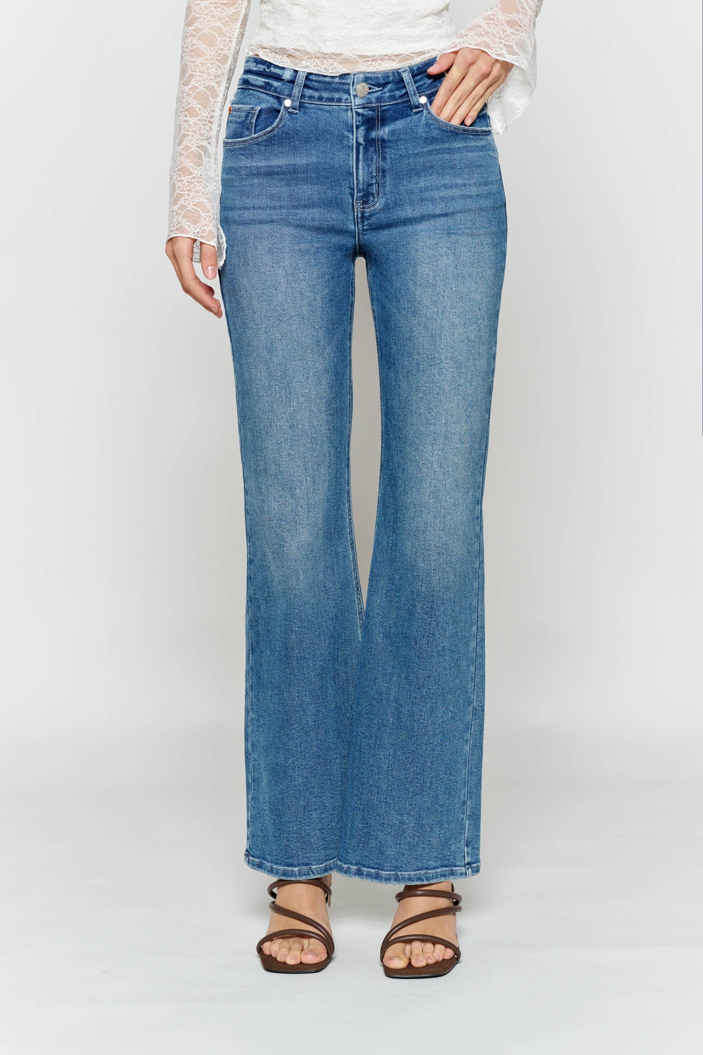 High Rise Baby Wide Leg Jeans-2