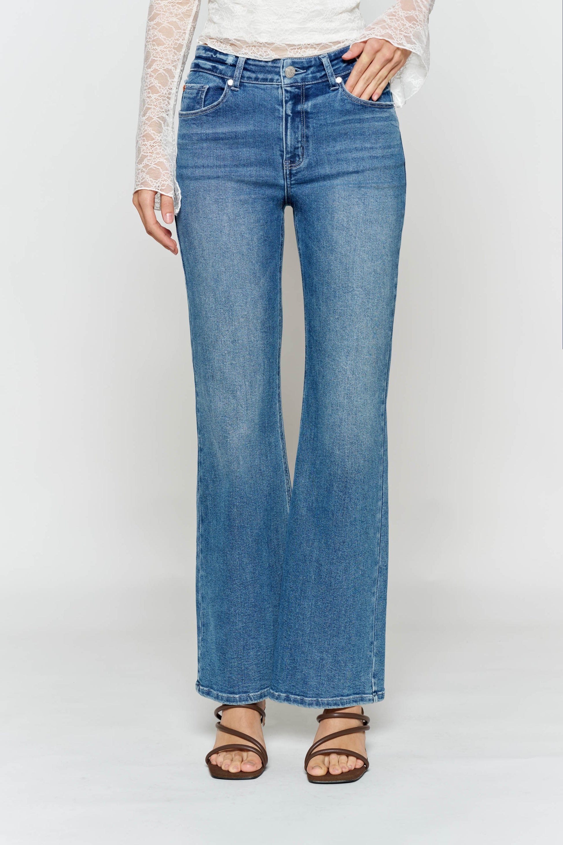 High Rise Baby Wide Leg Jeans-2