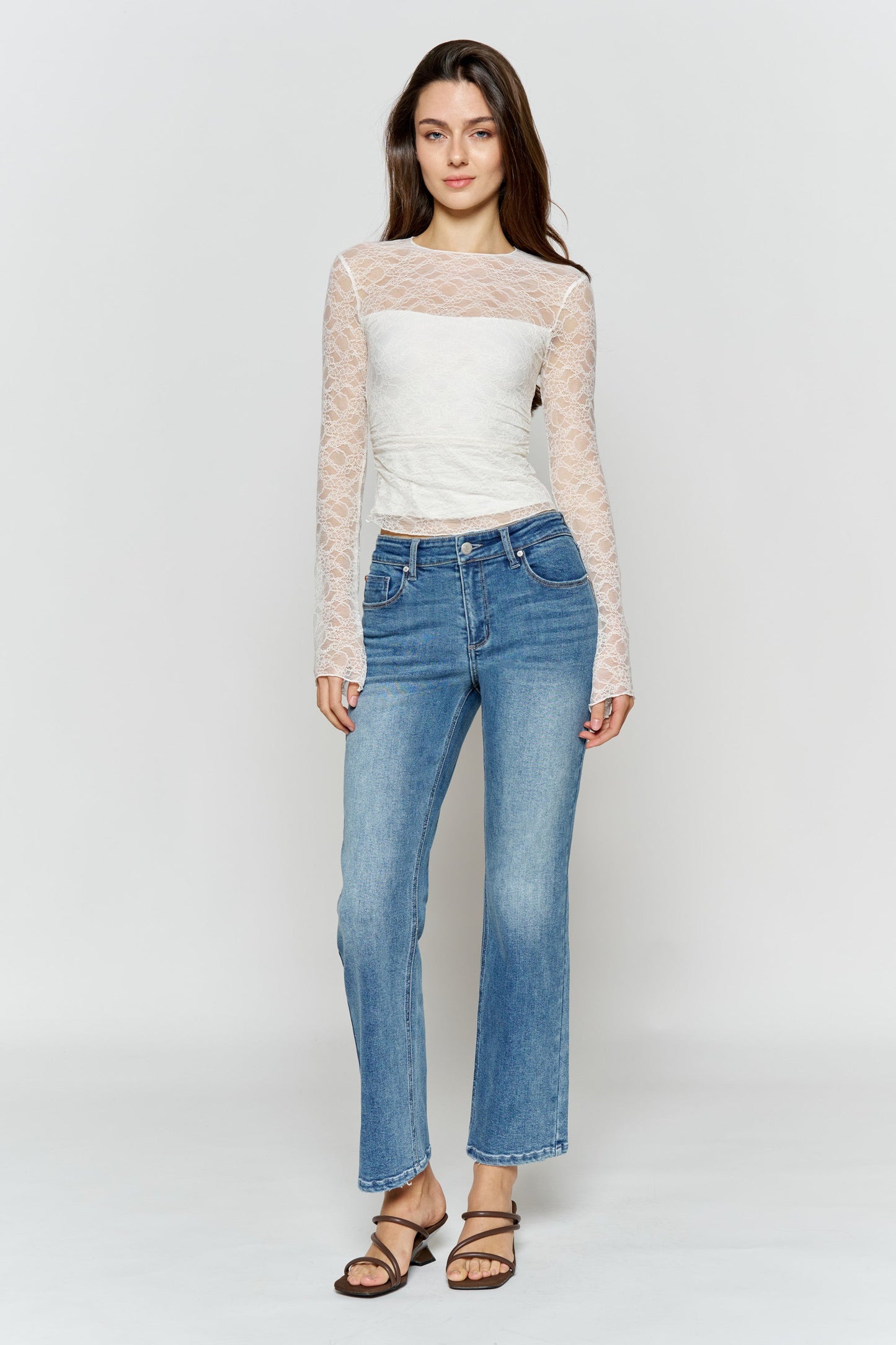 High Rise Straight Jeans-0