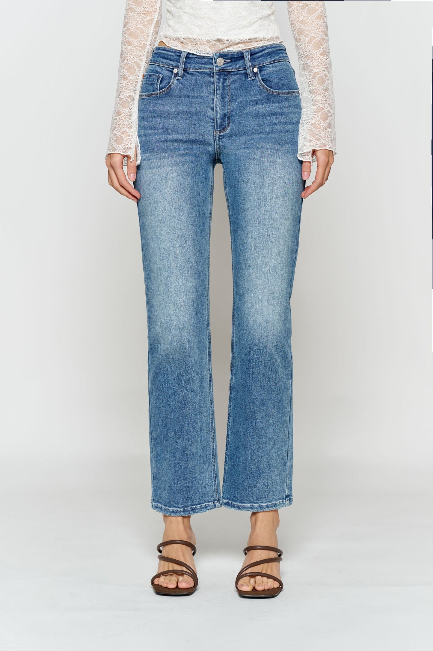 High Rise Straight Jeans-1