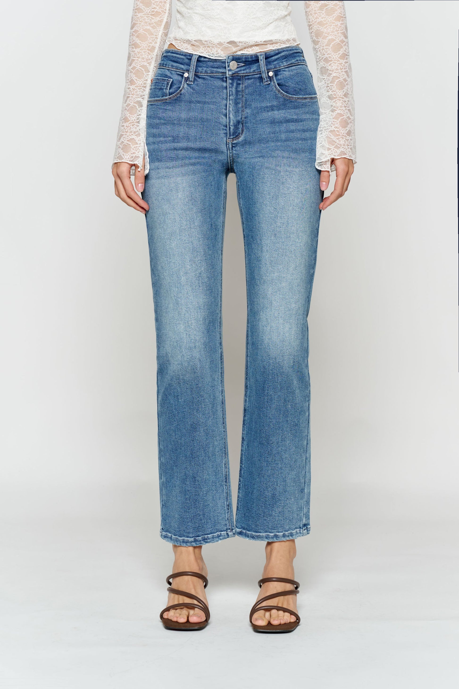High Rise Straight Jeans-1