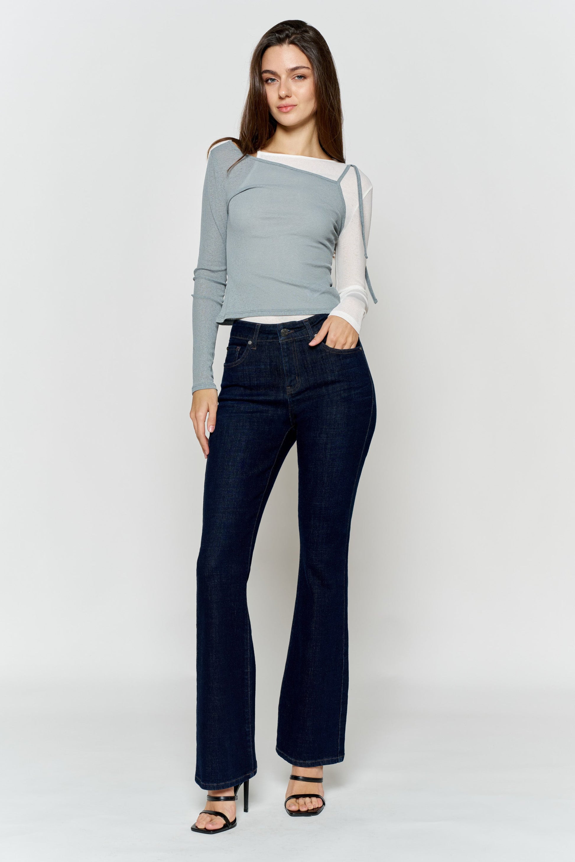 High Rise Bootcut Jeans-0