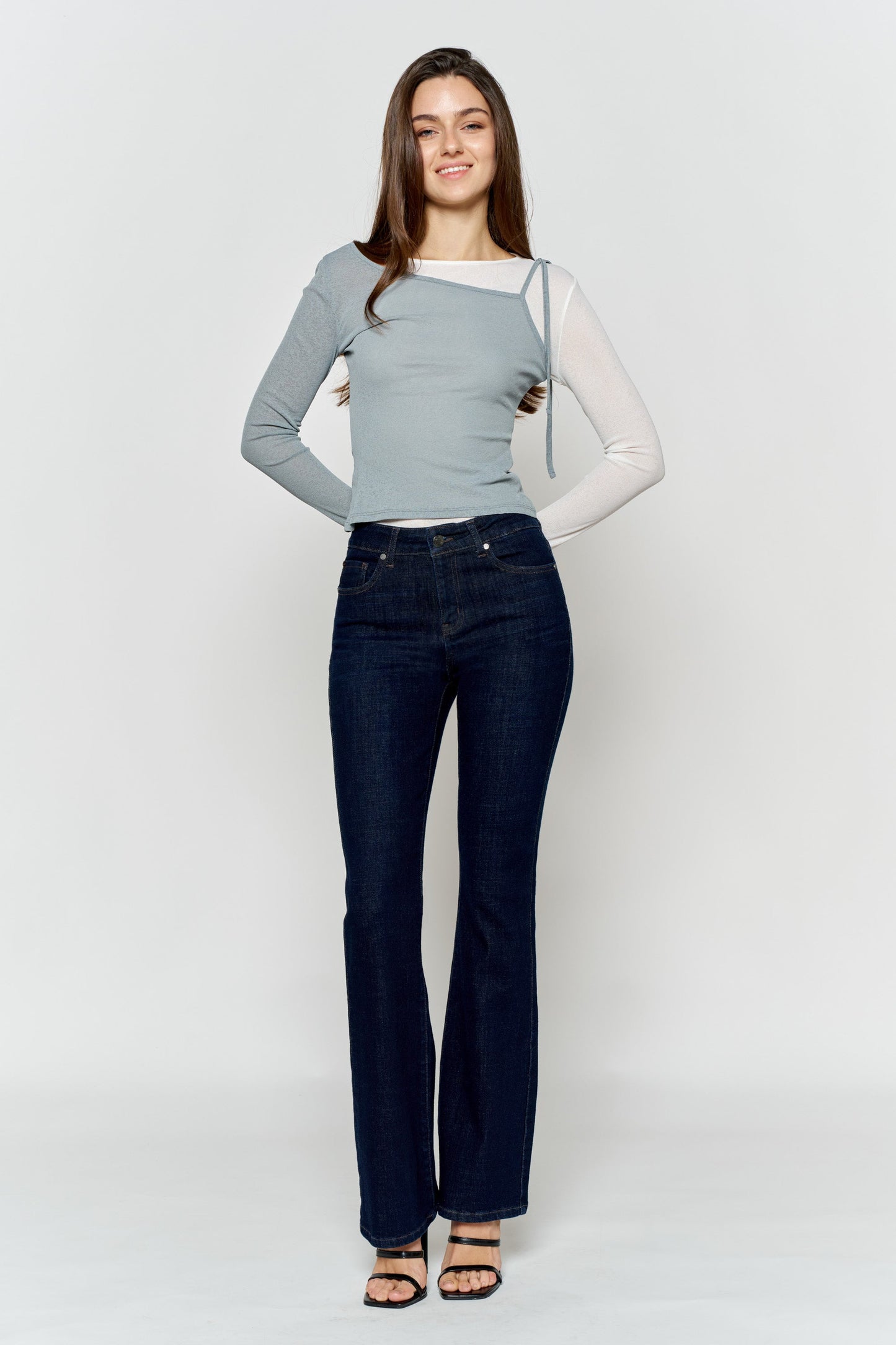 High Rise Bootcut Jeans-3