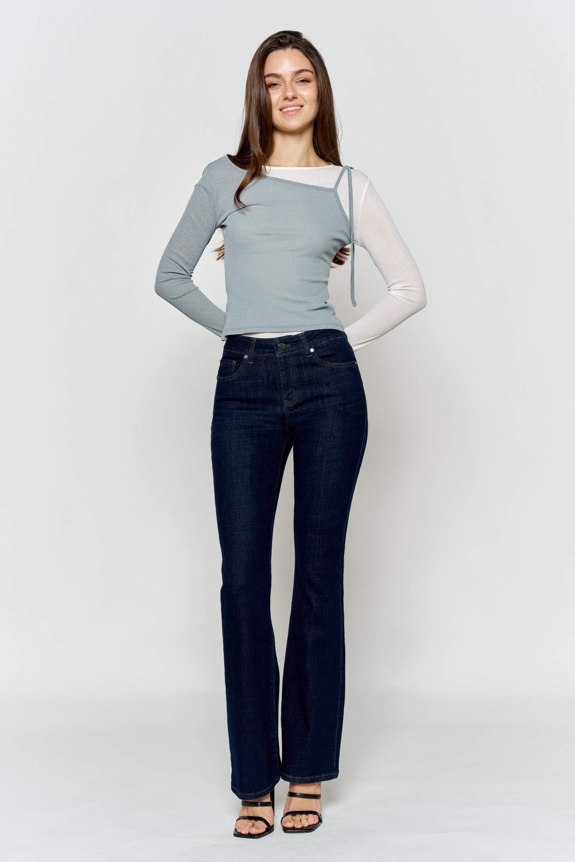 High Rise Bootcut Jeans-3