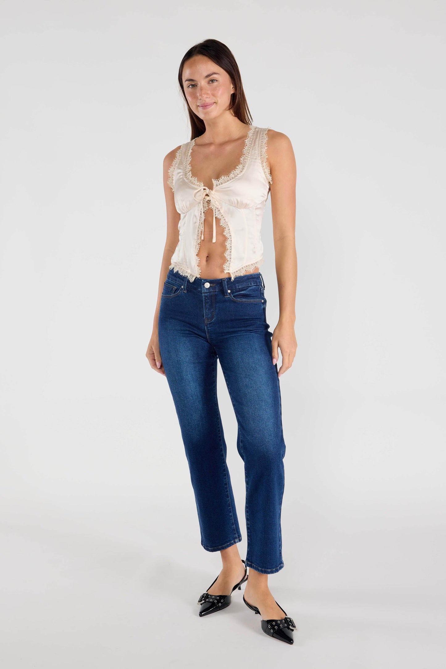 Mid Rise Classic Straight Jeans-1