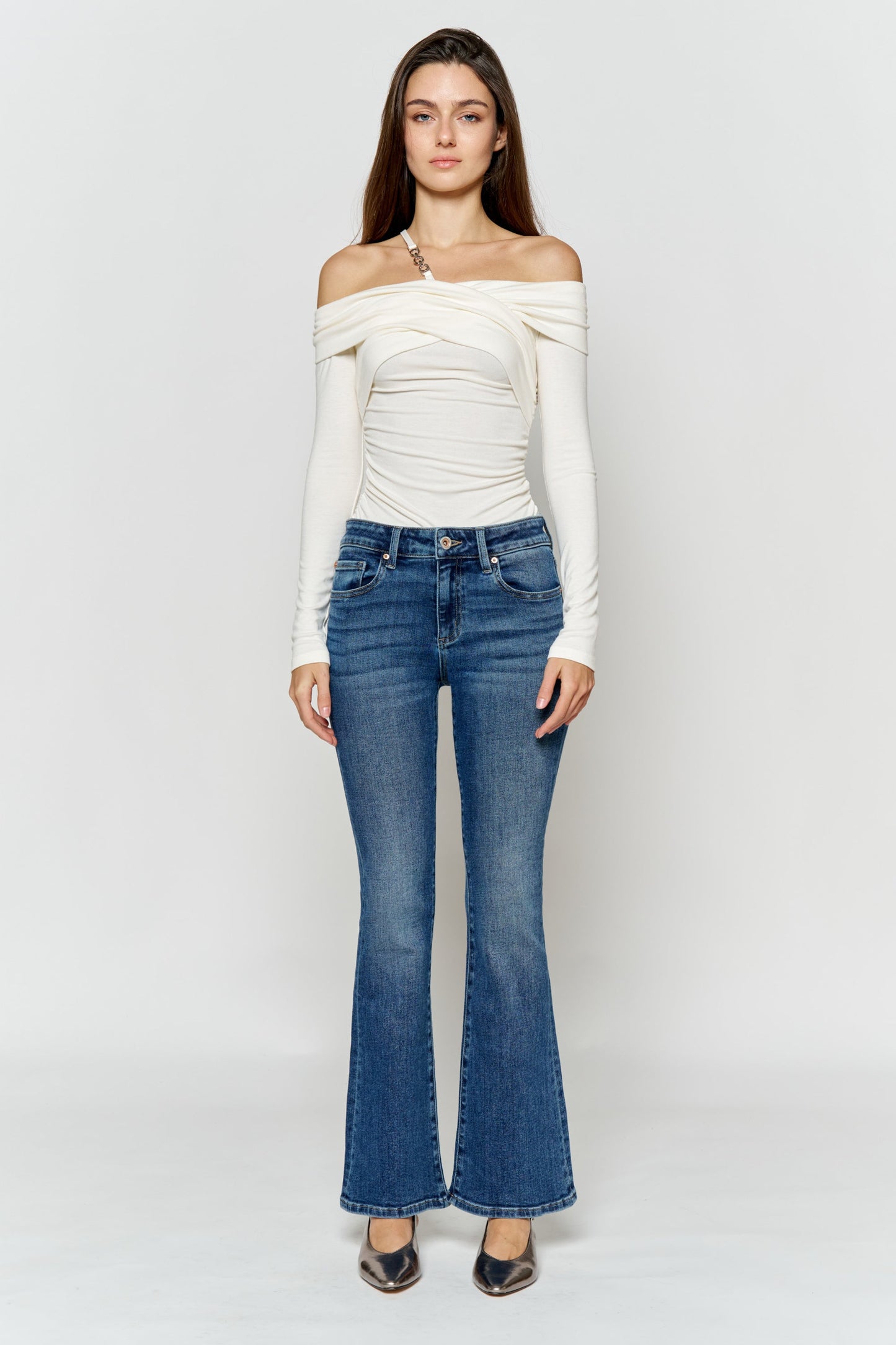 High Rise Bootcut Jeans-2
