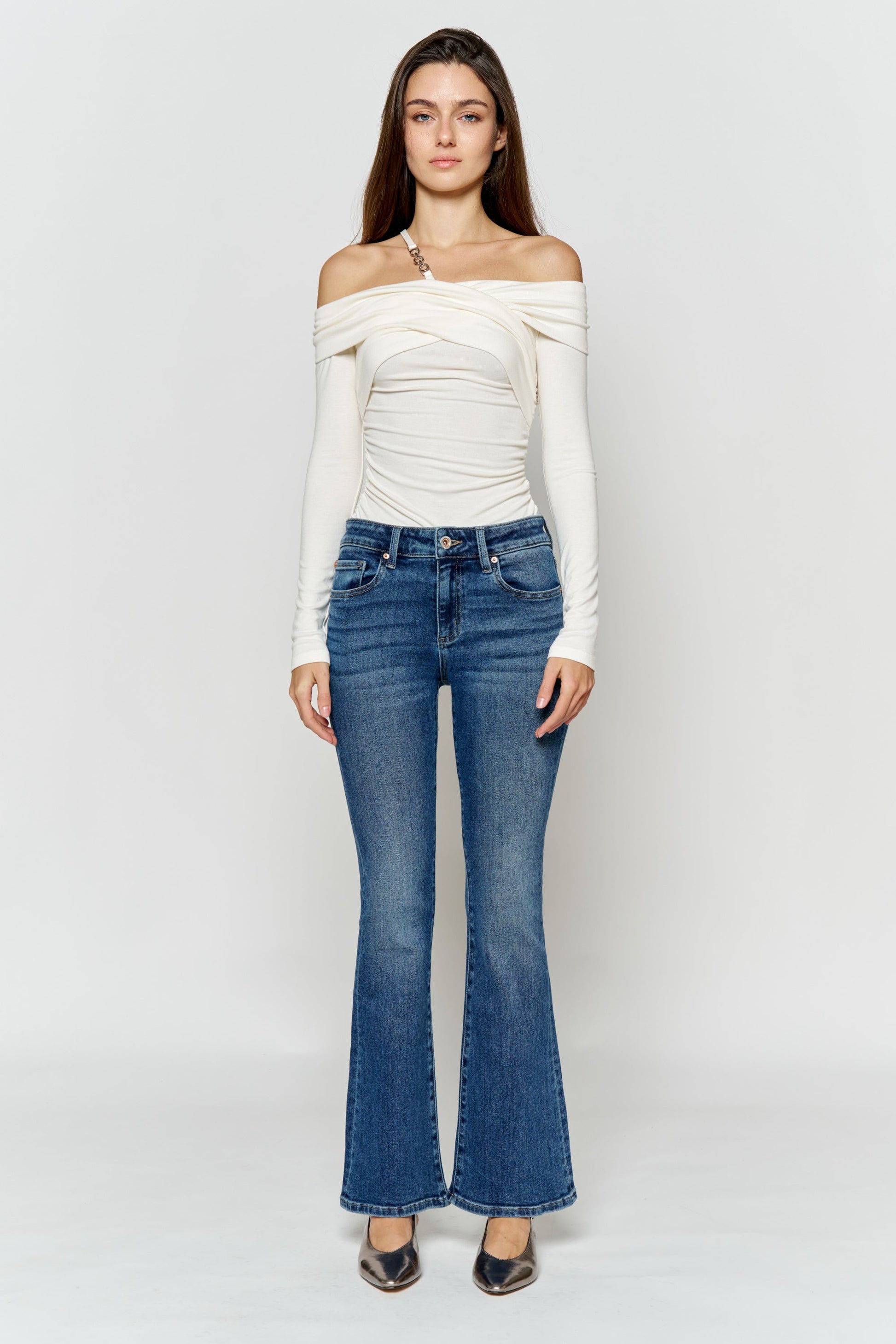 High Rise Bootcut Jeans-2