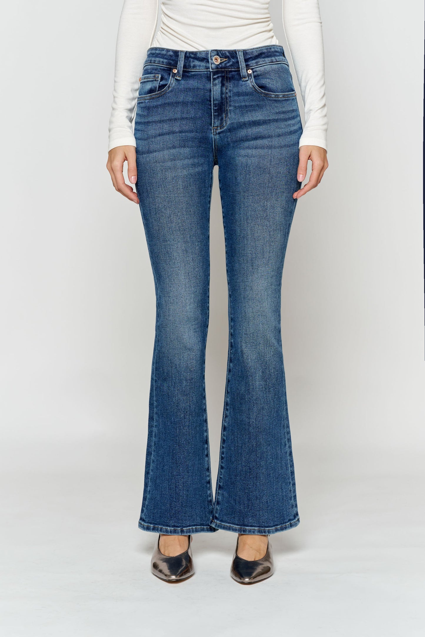 High Rise Bootcut Jeans-3