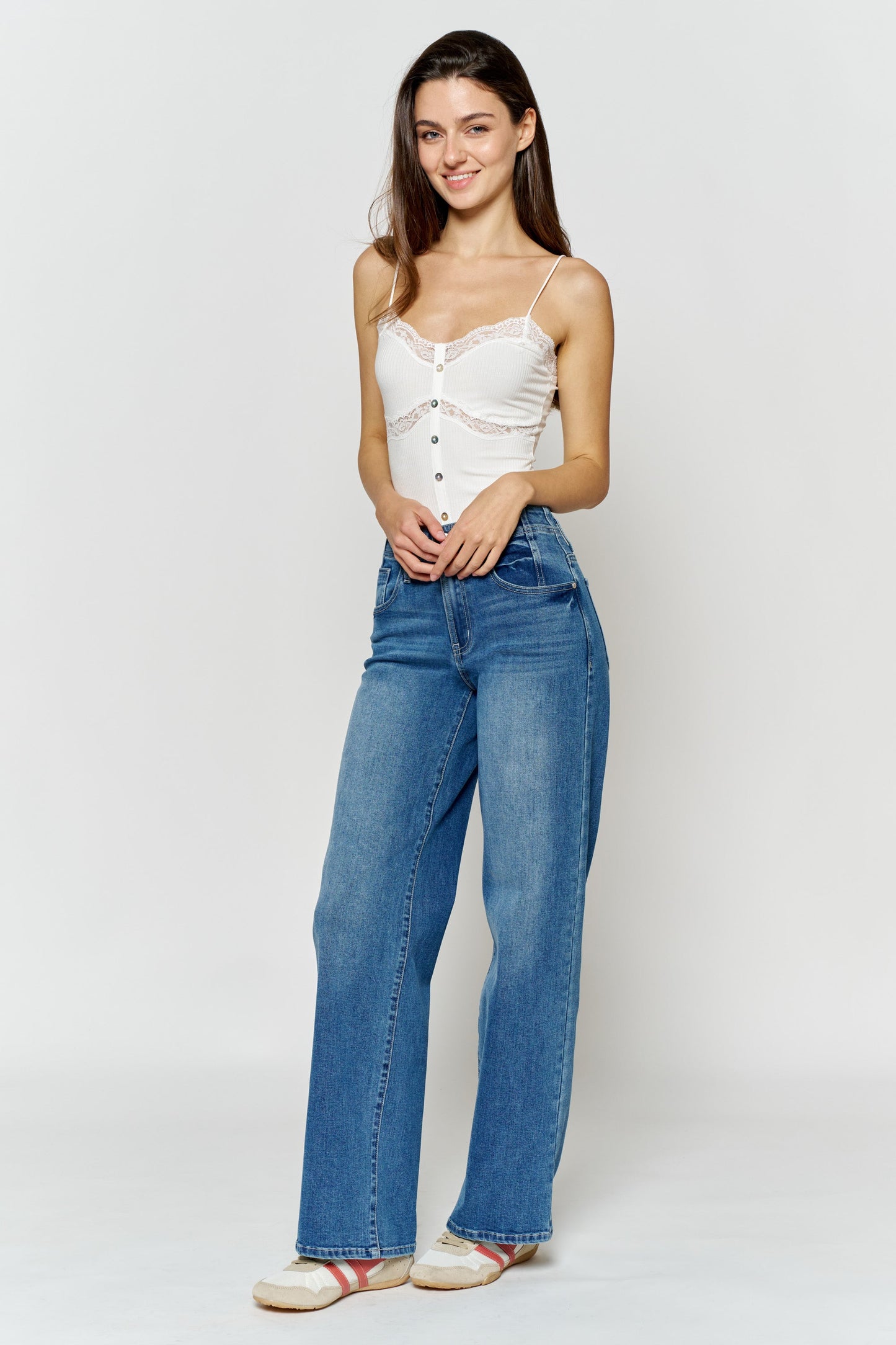 High Rise Baby Wide Leg Jeans-2