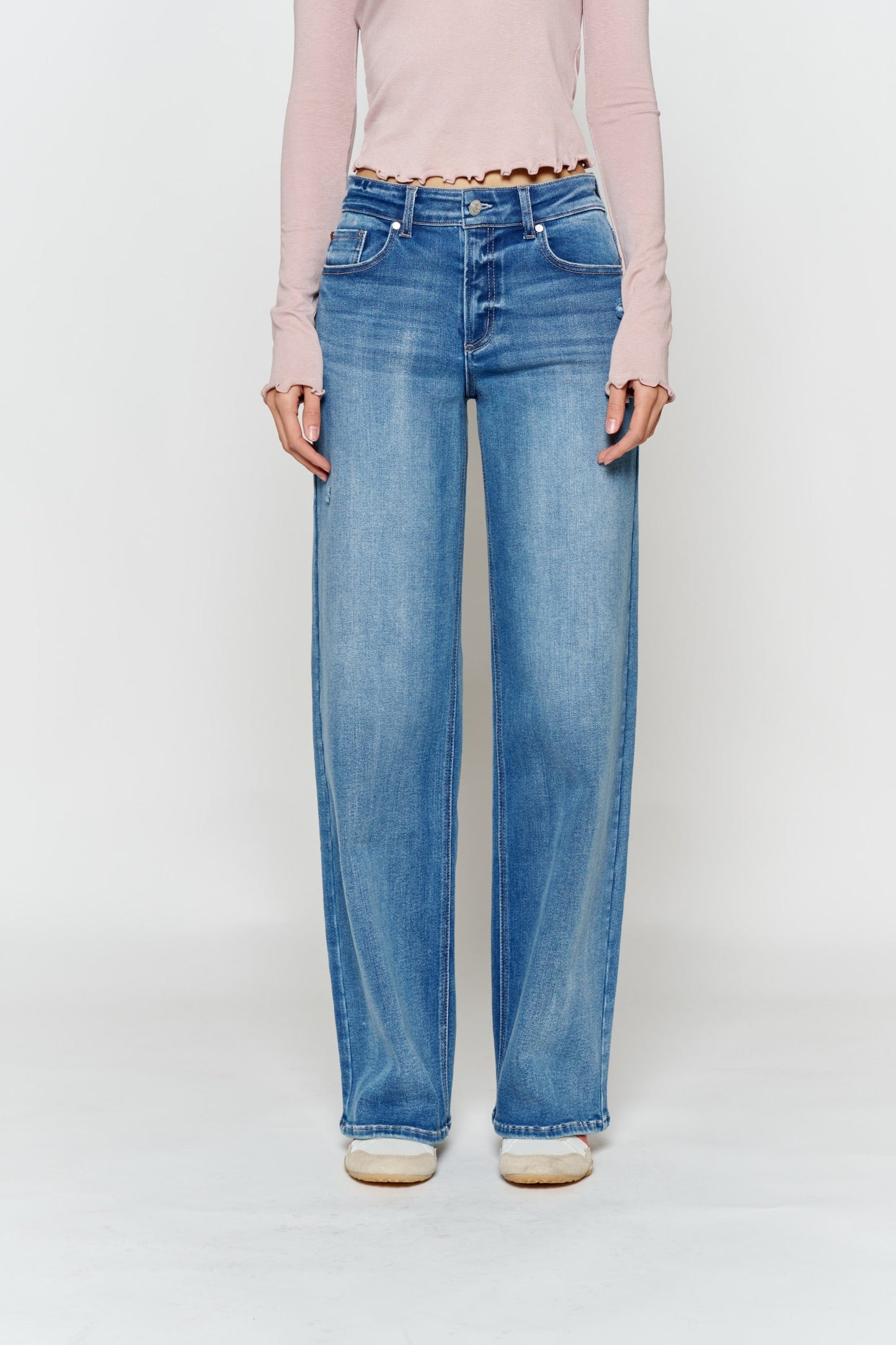 HIgh  Rise Wide Leg Jeans-2