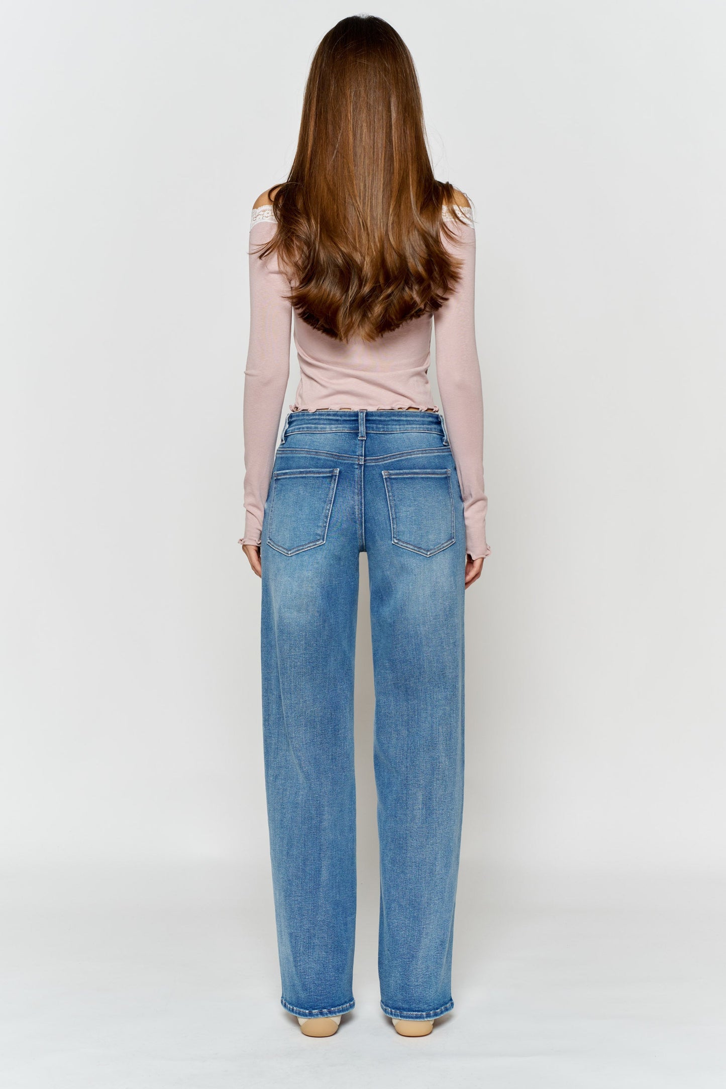 HIgh  Rise Wide Leg Jeans-4