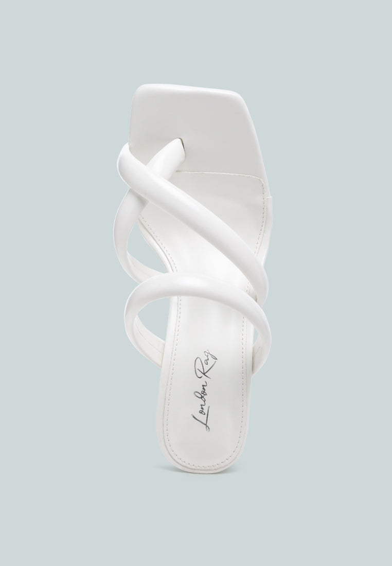 Erised Clear Block Heel Cross Strap Sandals-4