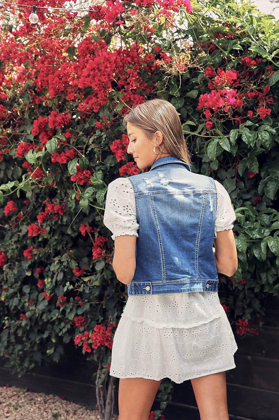 Distressed Denim Vest-3