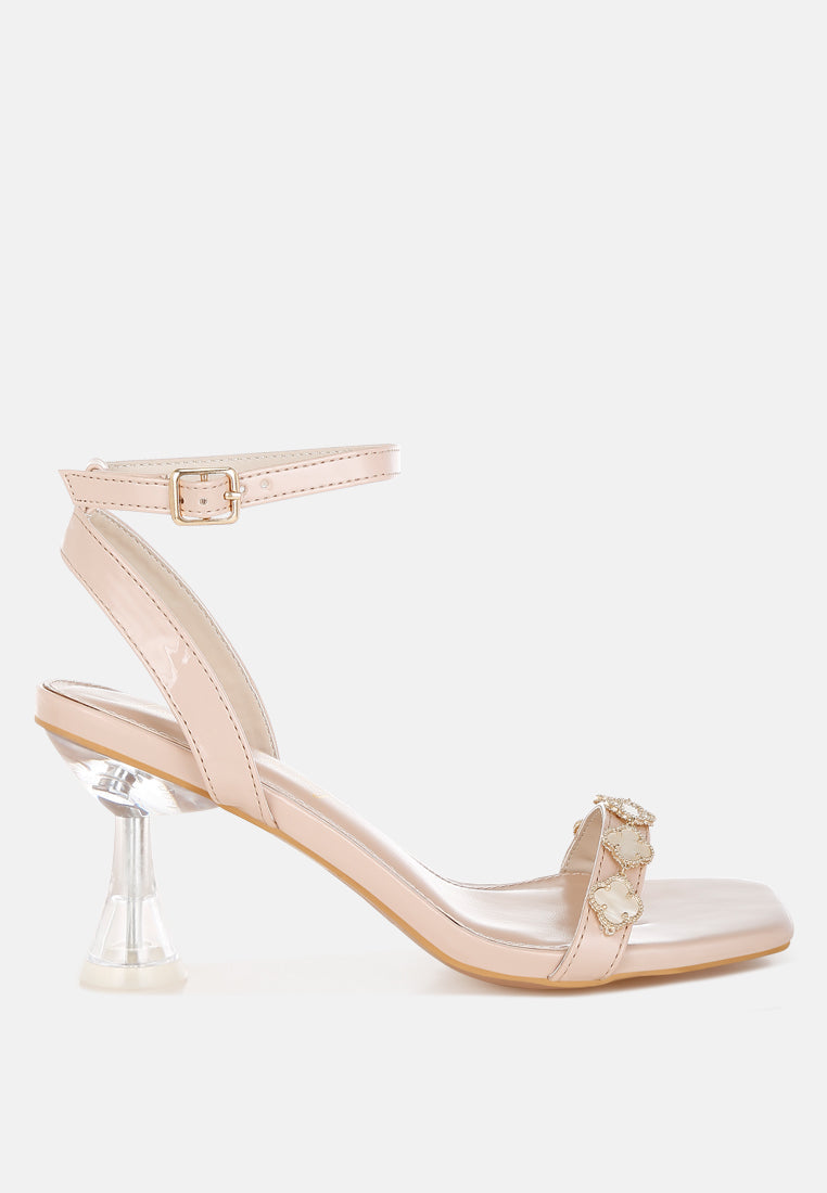 Ebina Charm Detail Spool Heels-0