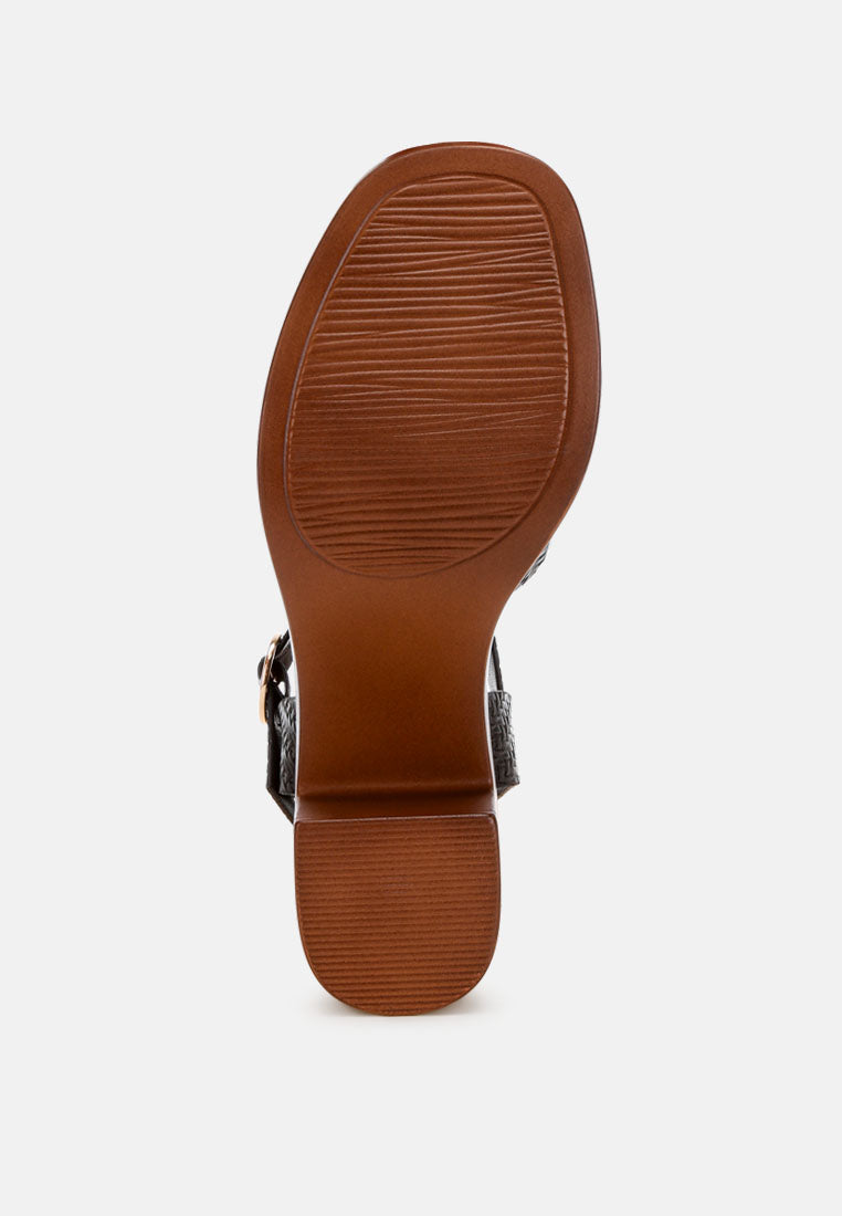 Platform Block Heel Sandals by Mode-4
