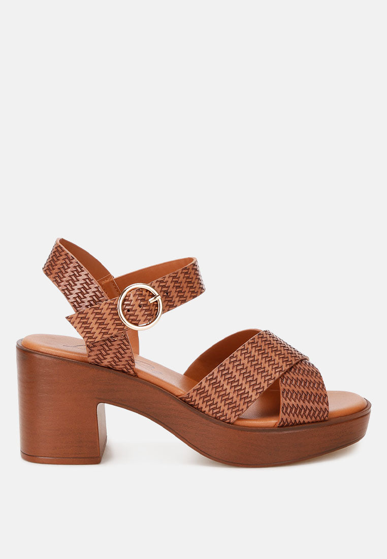 Elenia Platform Block Heel Sandals-5