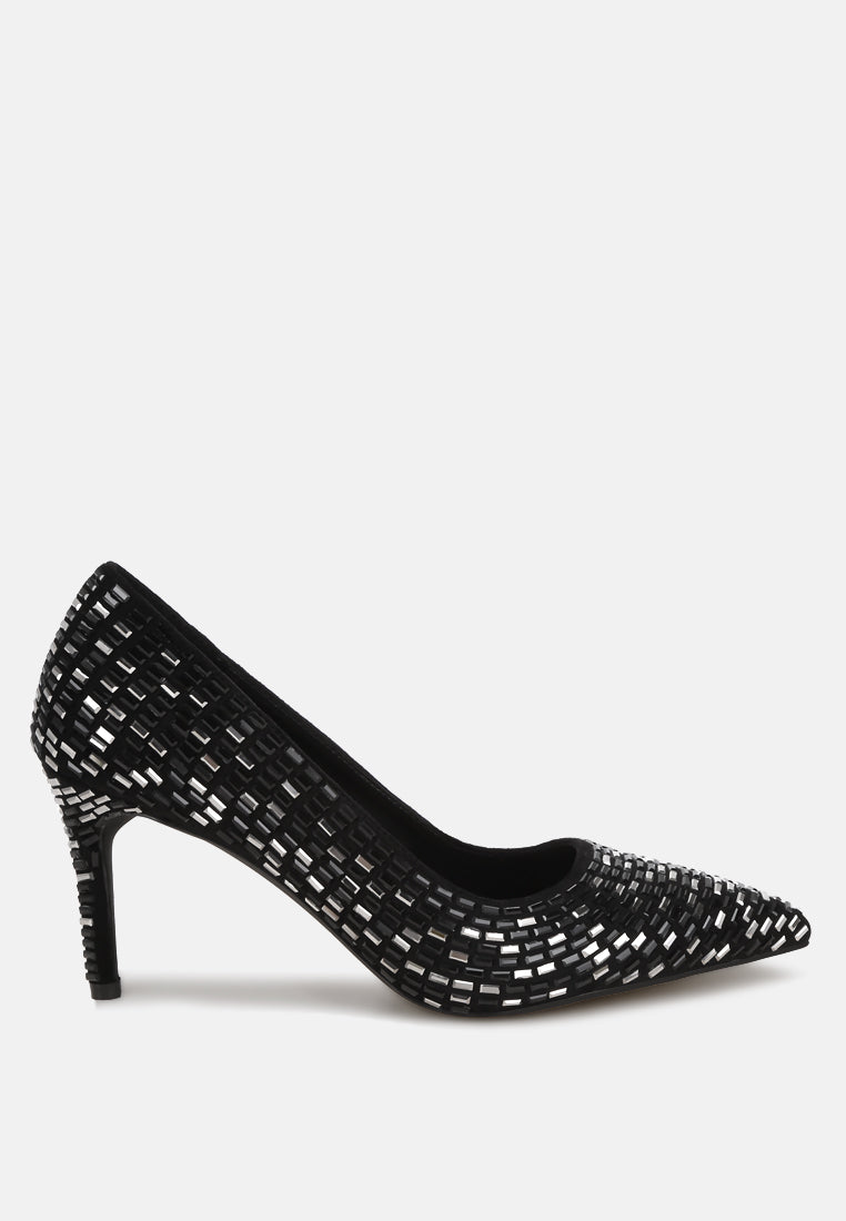 Elodie Rhinestones Embellished Pump Heels-6