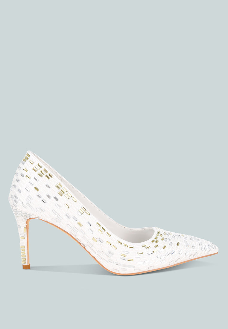 Elodie Rhinestones Embellished Pump Heels-0