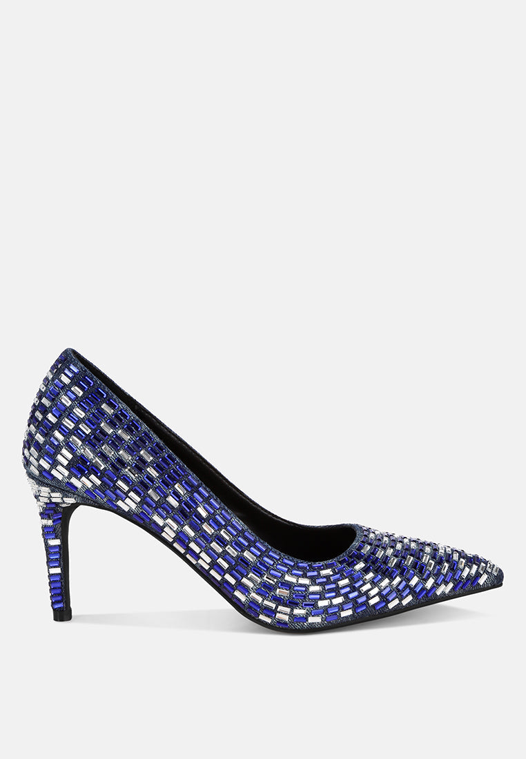 Elodie Rhinestones Embellished Pump Heels-8