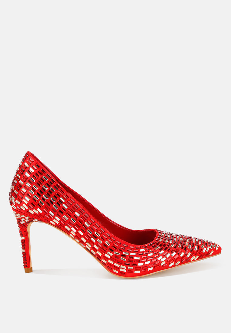 Elodie Rhinestones Embellished Pump Heels-5