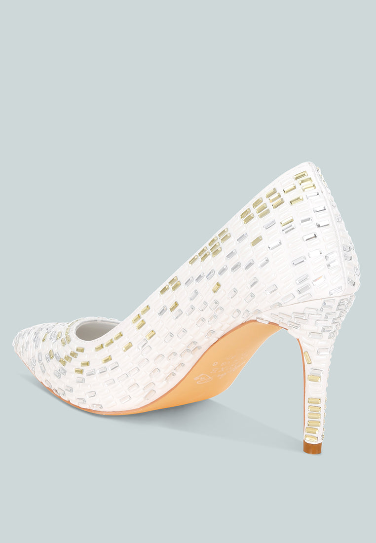 Elodie Rhinestones Embellished Pump Heels-3