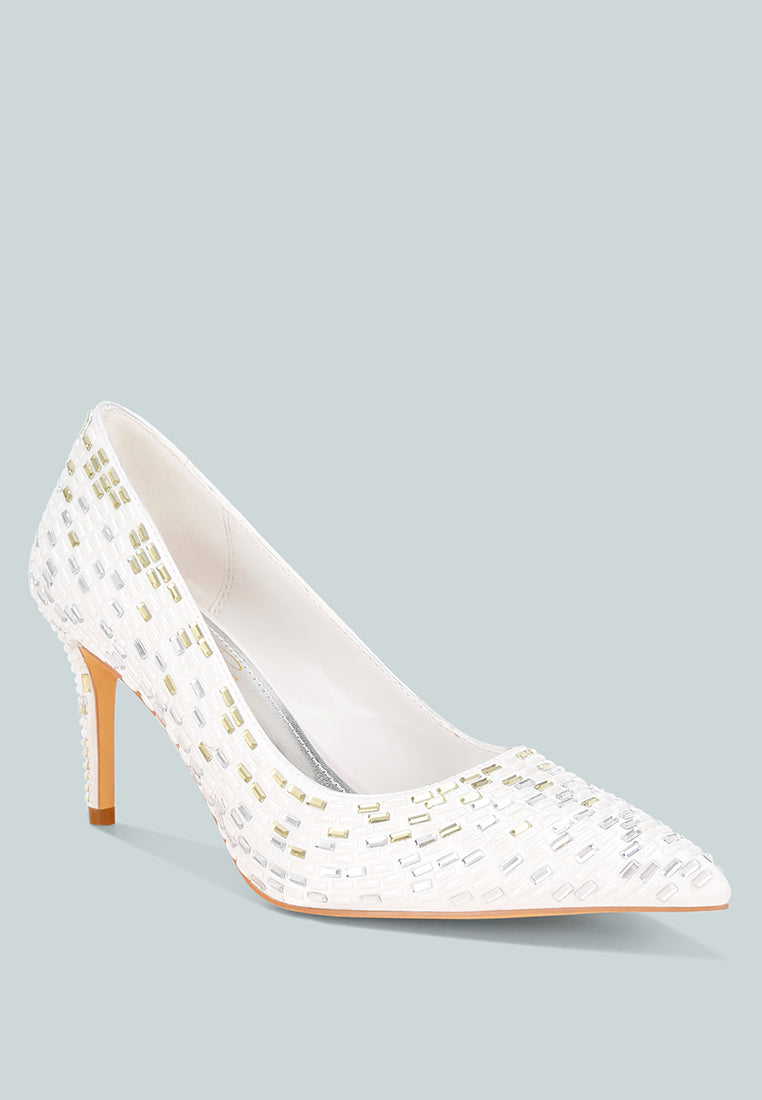 Elodie Rhinestones Embellished Pump Heels-2