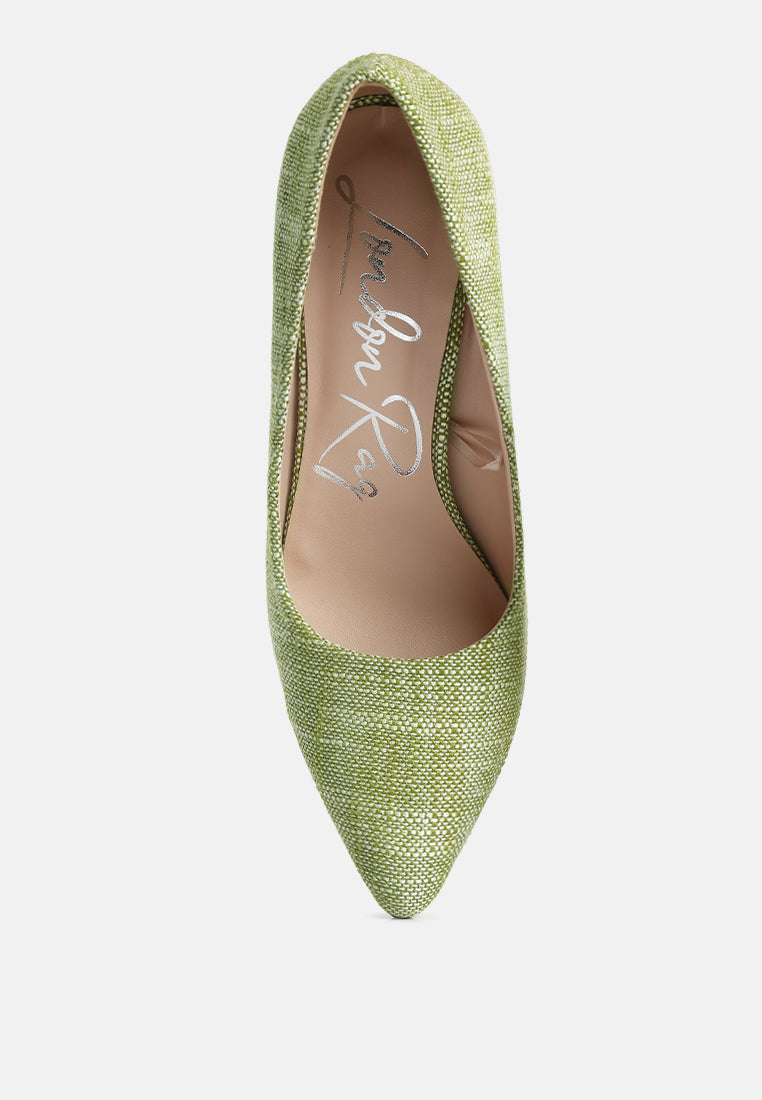 Elsie Canvas Block Heel Pumps-4
