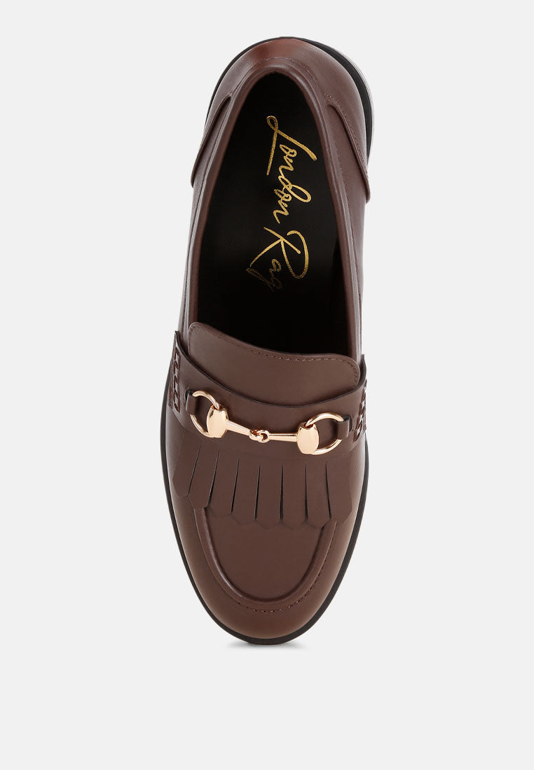 Enola Low Block Heel Loafers-4