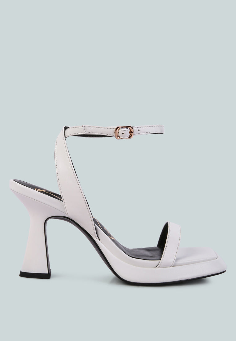 Five Star Ankle Strap Kitten Heel Sandals-0