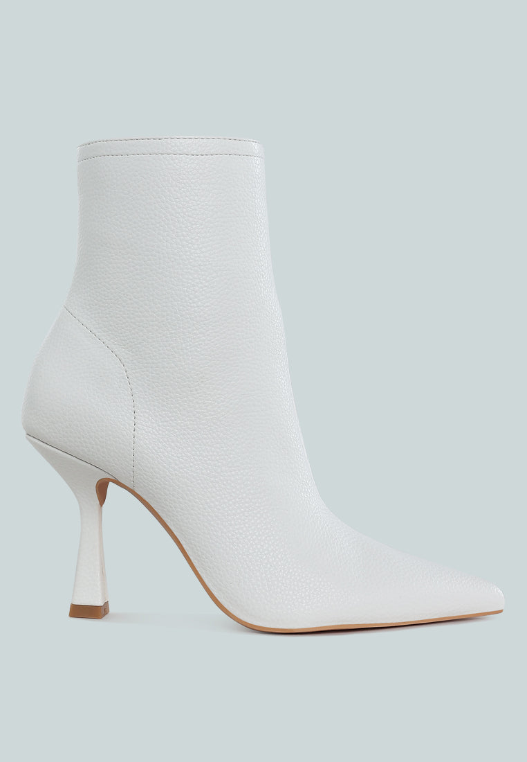 Farnak Pleather Pointed Toe Ankle Boots-0