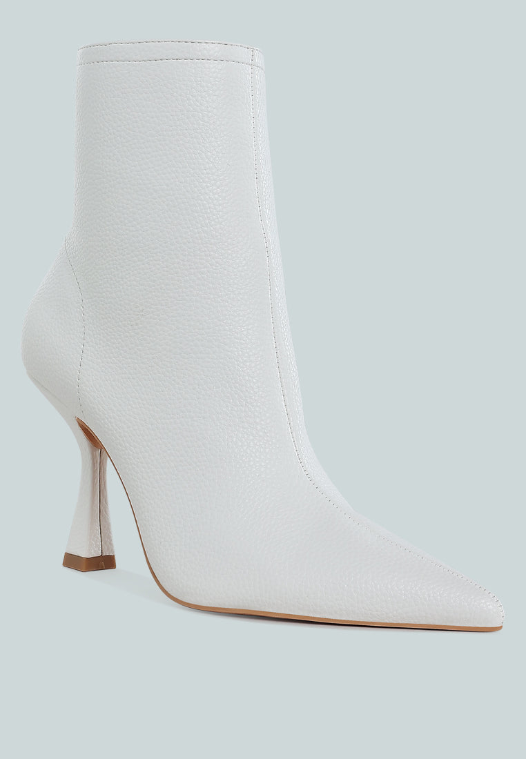 Farnak Pleather Pointed Toe Ankle Boots-1