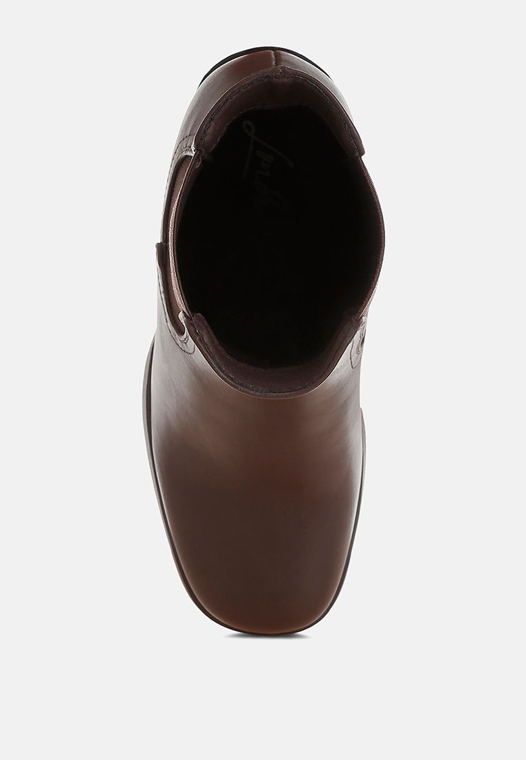 Scuala Faux Leather Chelsea Boots-3