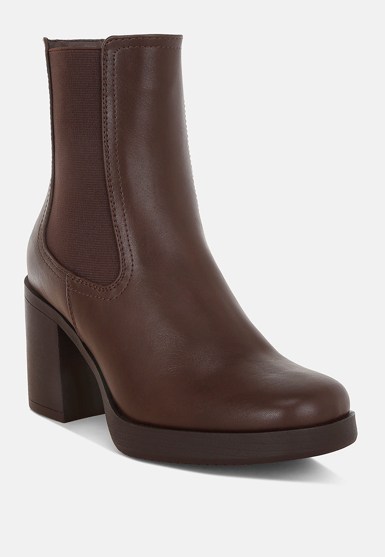 Scuala Faux Leather Chelsea Boots-1