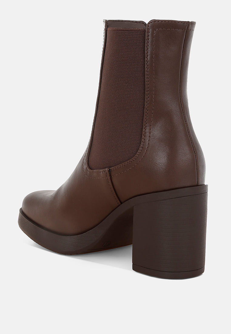 Scuala Faux Leather Chelsea Boots-2
