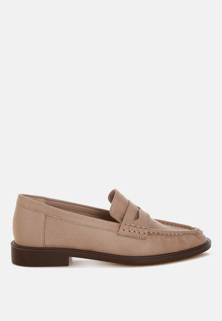 Fhalko Penny Strap Low Block Heel Loafers-0