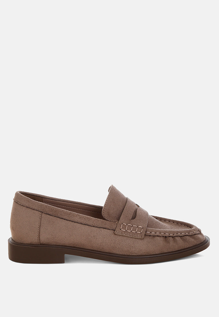 Fhalko Penny Strap Low Block Heel Loafers-5