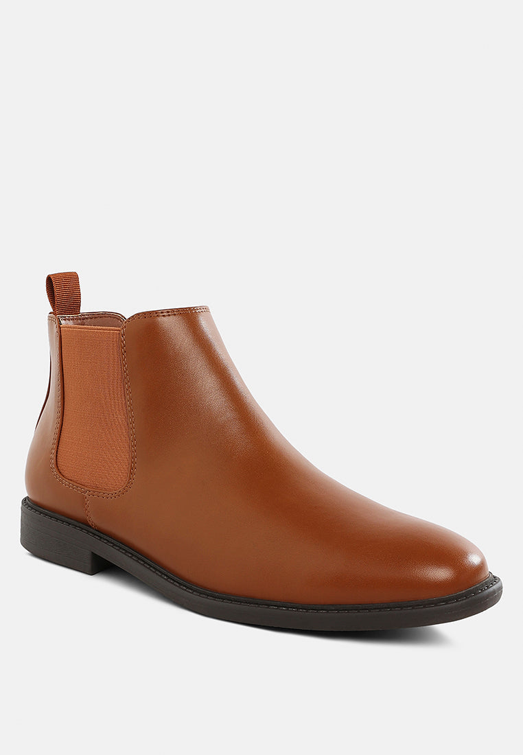 Fraser Men's Faux Leather Chelsea Boots-1