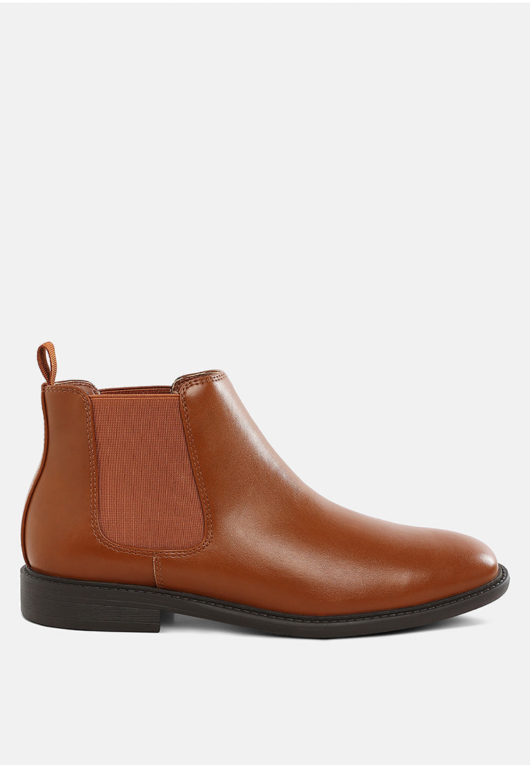 Fraser Men's Faux Leather Chelsea Boots-0