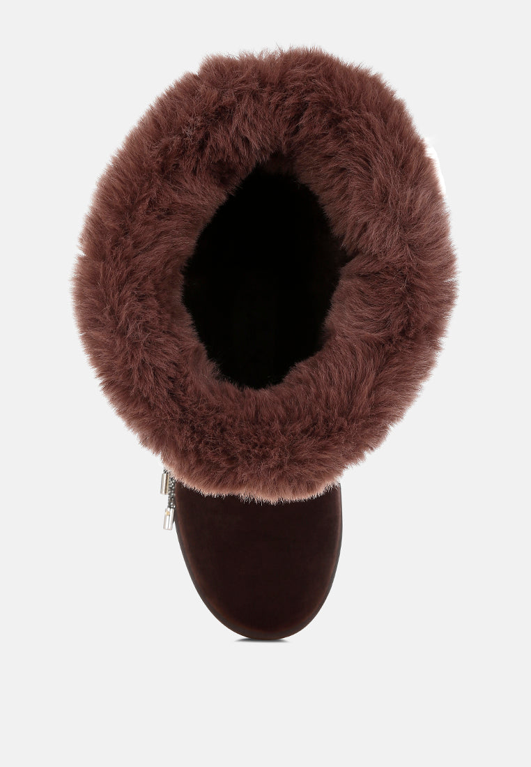 Olonya Fur Collar Anti-Skid Snow Boots-4