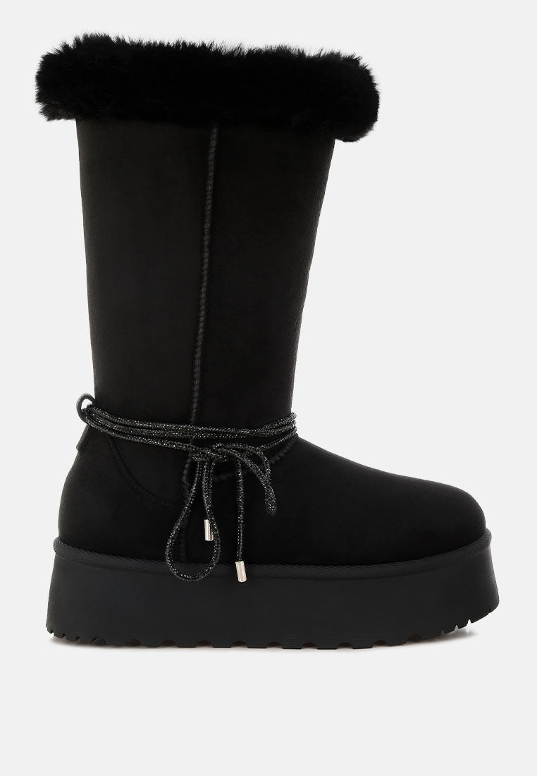 Olonya Fur Collar Anti-Skid Snow Boots-6