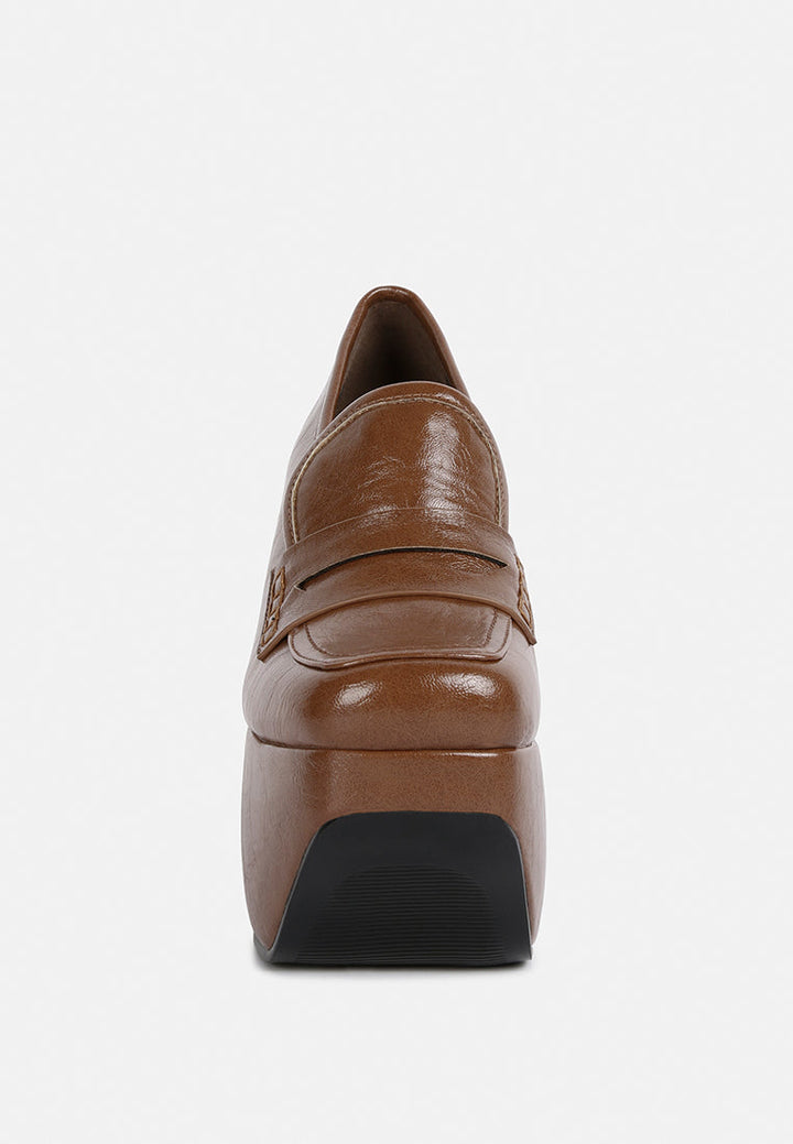 Gilliam High Platform Wedge Loafers-3