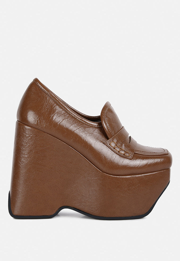Gilliam High Platform Wedge Loafers-0