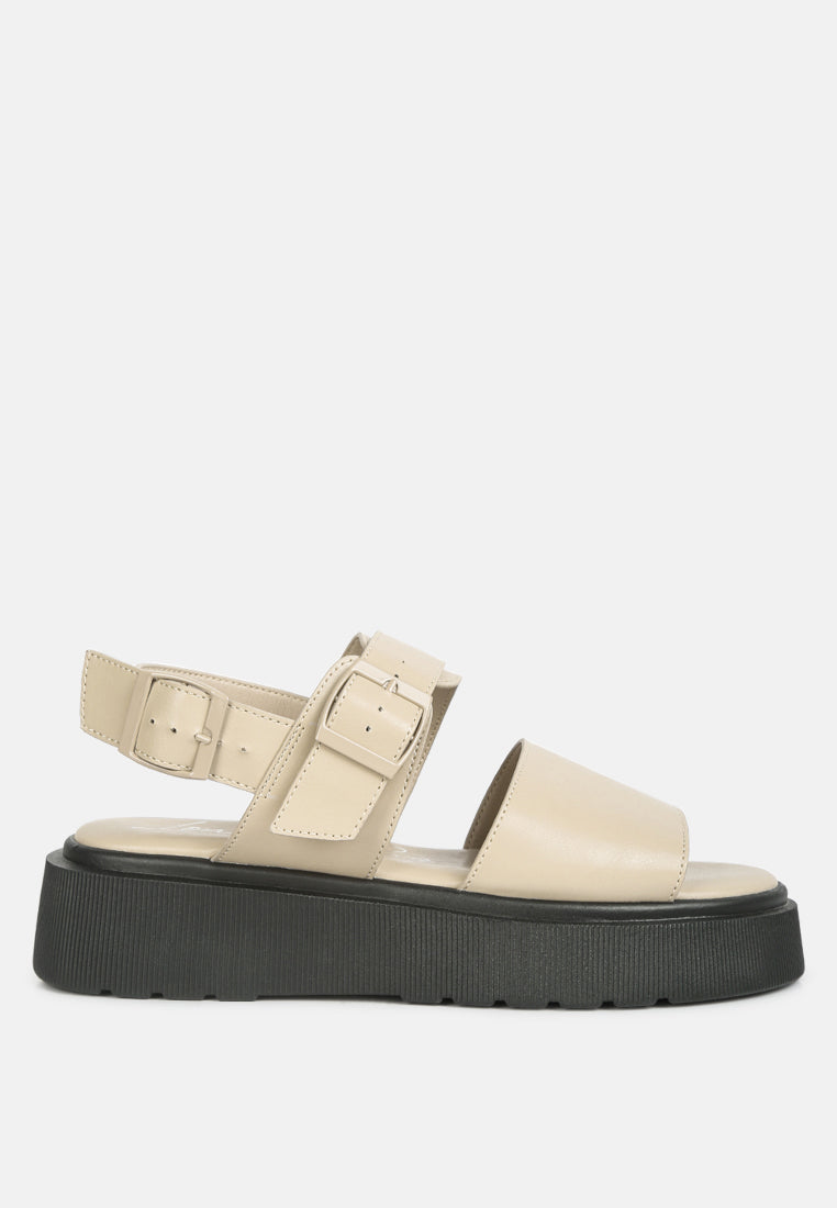 Gladen Pin Buckle Platform Sandals-8
