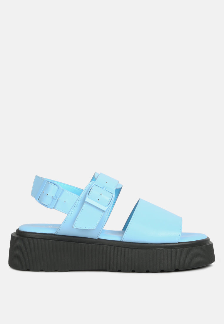 Gladen Pin Buckle Platform Sandals-7