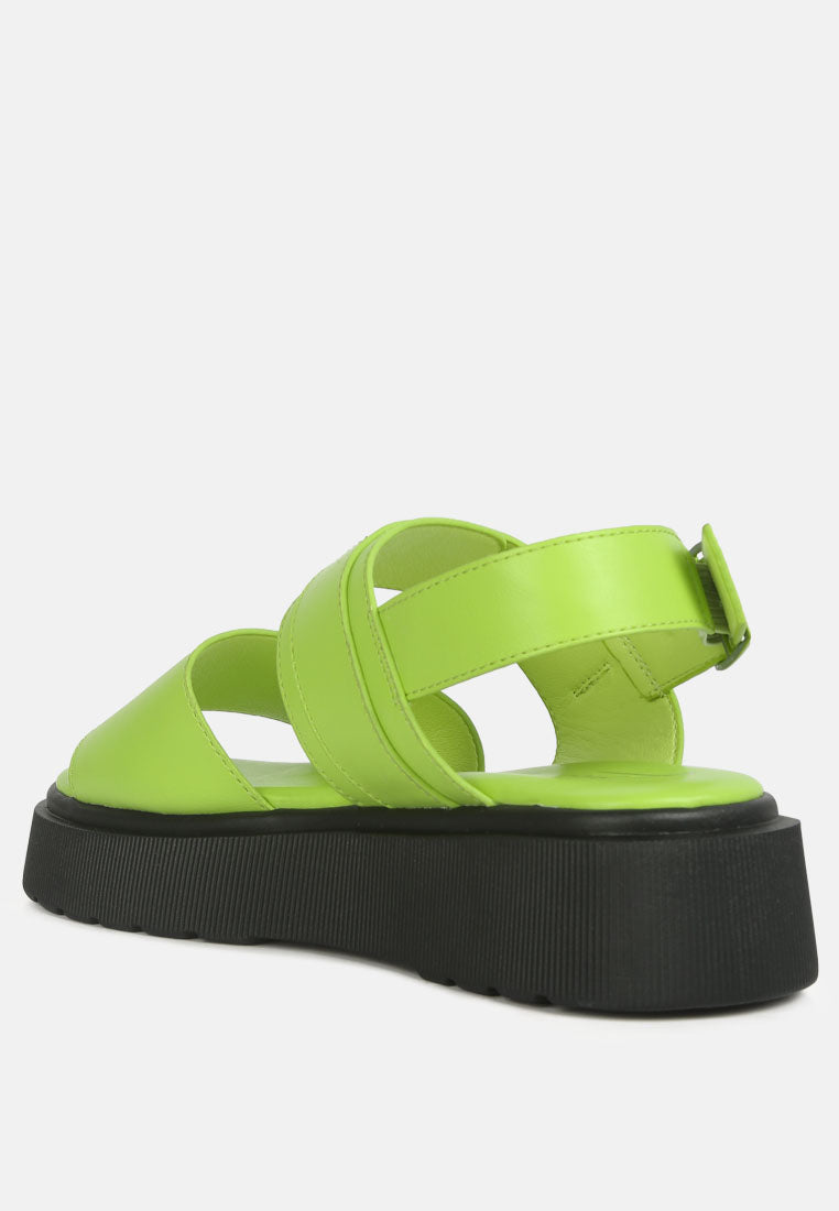 Gladen Pin Buckle Platform Sandals-3