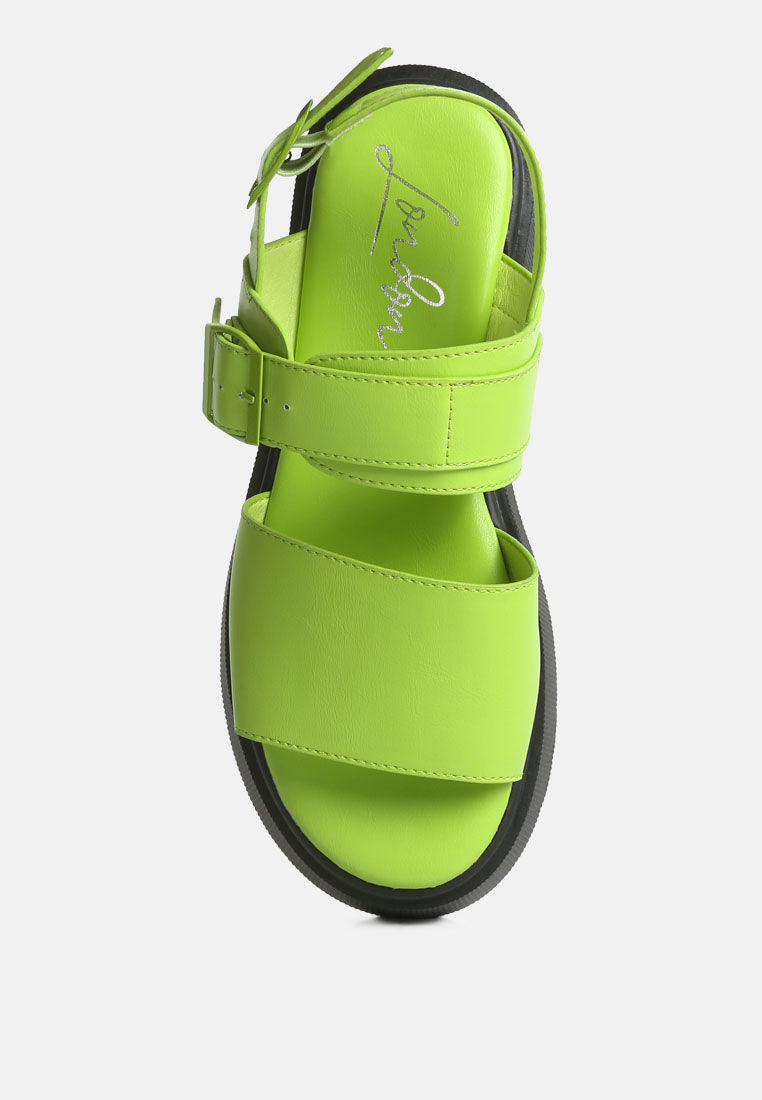 Gladen Pin Buckle Platform Sandals-4