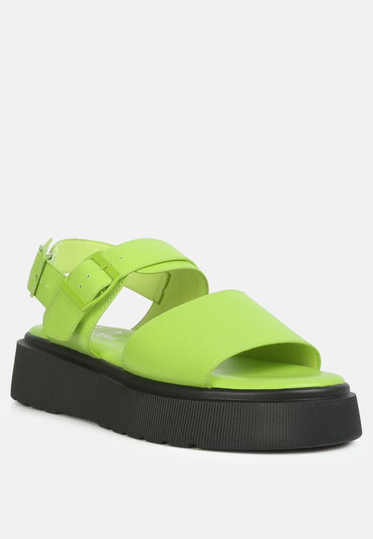 Gladen Pin Buckle Platform Sandals-2