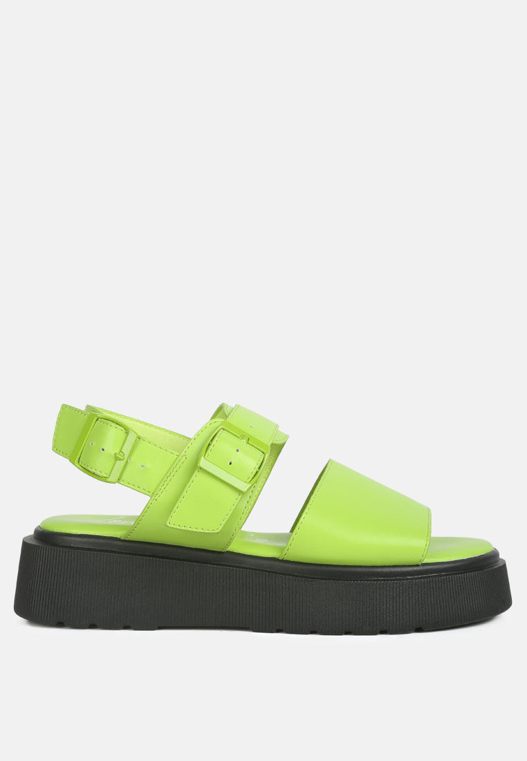 Gladen Pin Buckle Platform Sandals-0