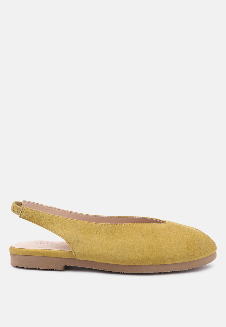 Gretchen Mustard Slingback Flat Sandals-6