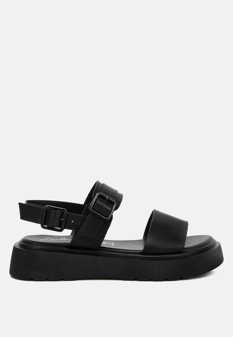 Gladen Pin Buckle Platform Sandals-5